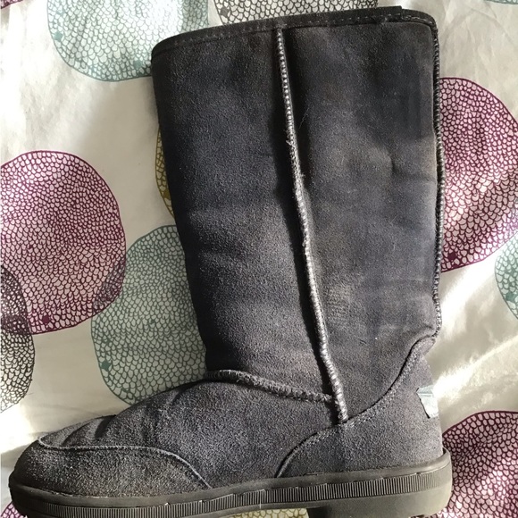 Womens Bearpaw Sheepskin Suede Boots - Picture 4 of 7